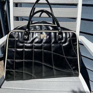 MTV Vintage black faux leather large purse